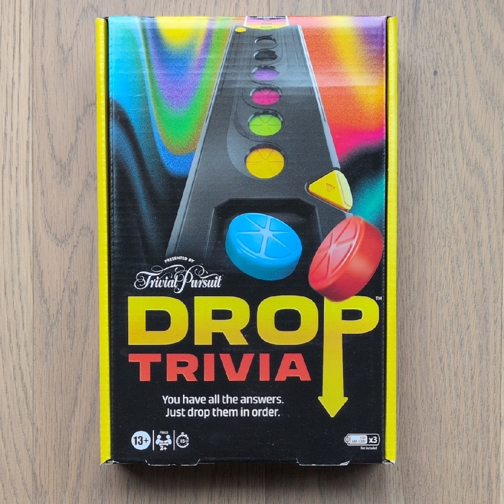 Trivial Pursuit Drop Trivia Game - Multicolor